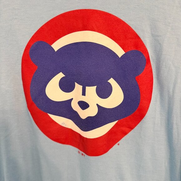💙 ’47 Brand Chicago Cubs “Angry Bear” Logo Tee – Powder Blue – Size M - Picture 2 of 5